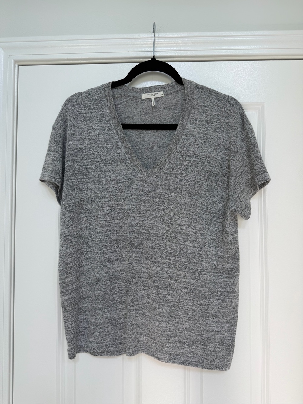 rag & bone Heather Gray V-Neck Short Sleeve Tee